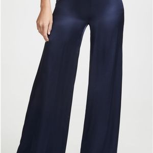 Navy satin trouser